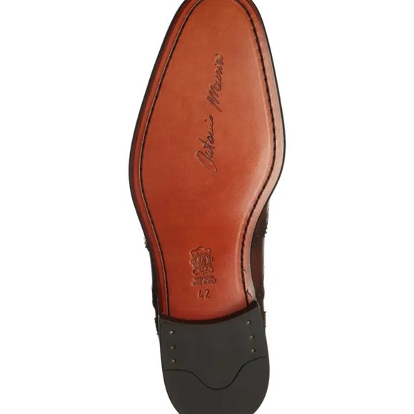 Antonio Maurizi Cap Toe Leather Oxford in Cognac